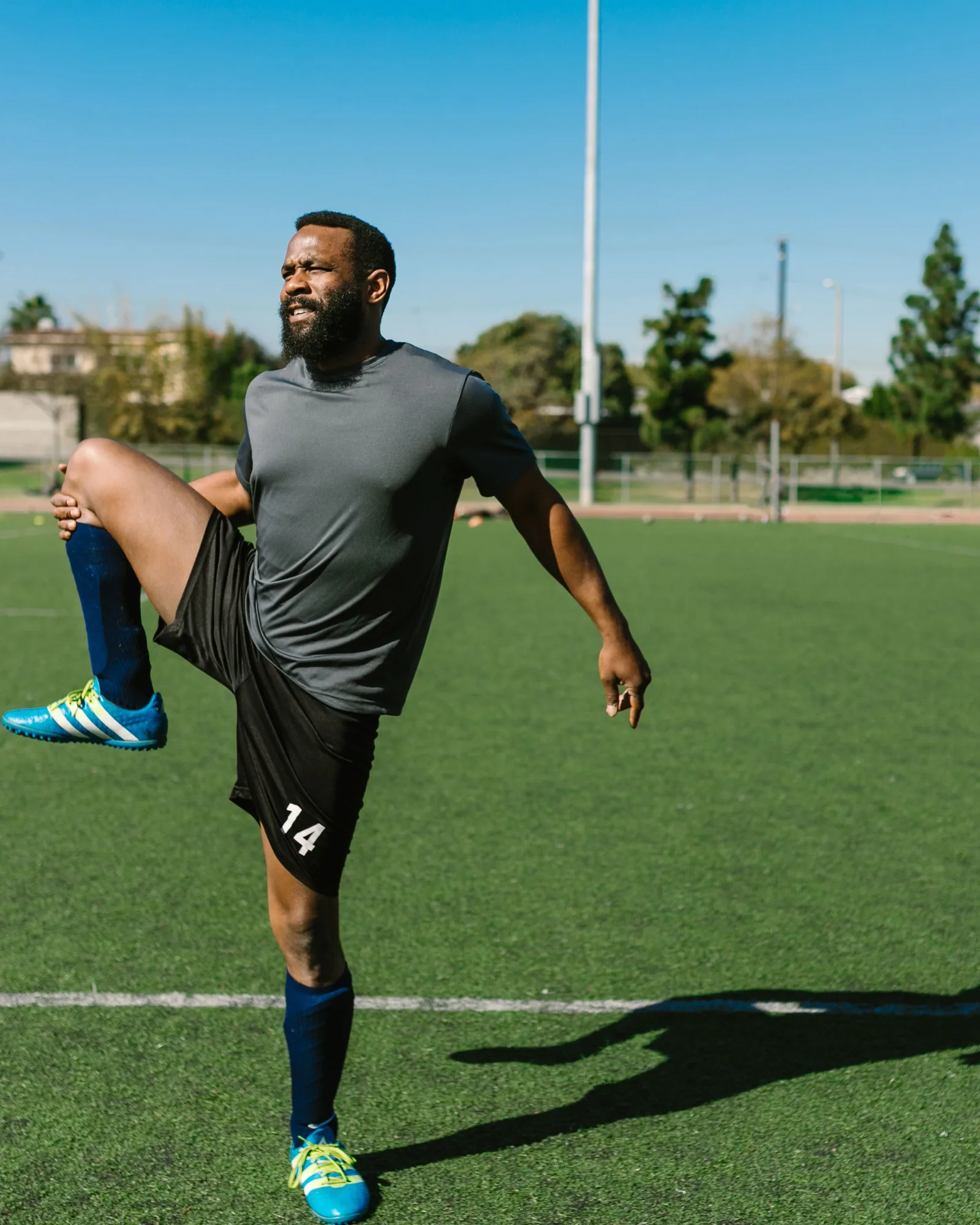 Football athlete preparing to return to training